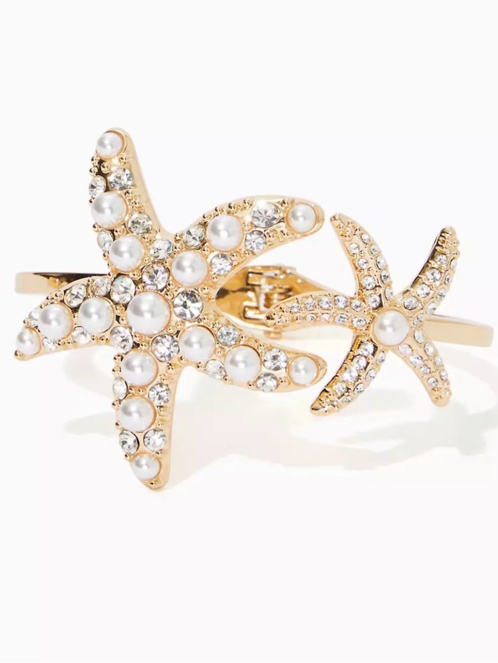 Lilly Pulitzer Gold Starfish Pearl & Crystal Bracelet